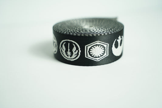 GITD Jacquard Galactic Symbols Webbing - 1.5" - RTS