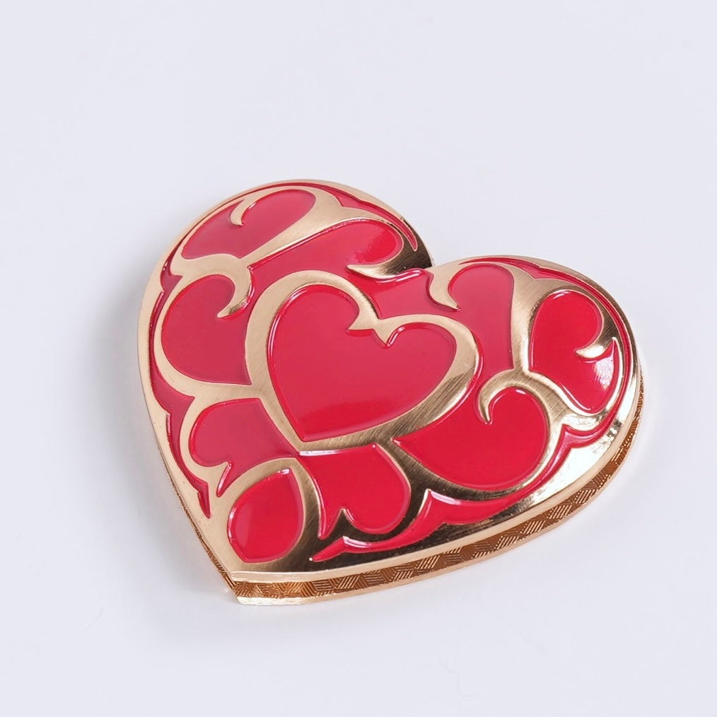 Enamel Golden Heart Magnet - RTS