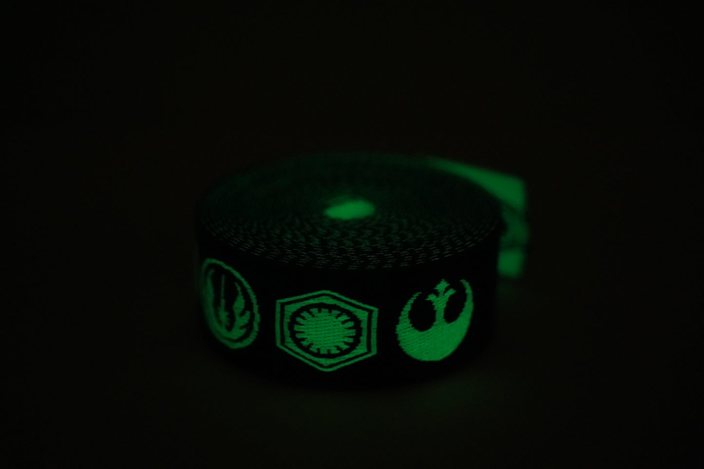 GITD Jacquard Galactic Symbols Webbing - 1.5" - RTS
