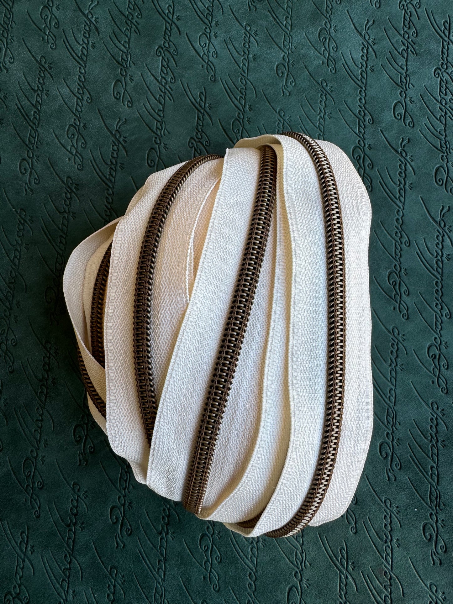 Cream Zipper Tape - #5 Antique Bronze - RTS