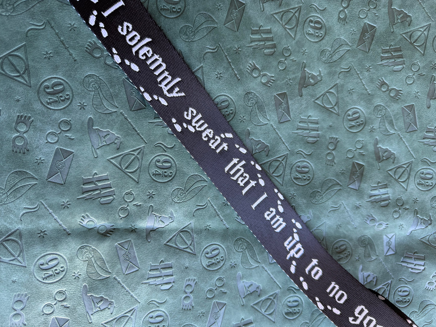 GITD Jacquard Up to No Good Webbing - 1.5" - RTS