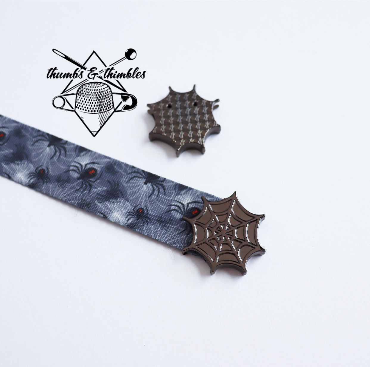 Spider Web 1" Strap Ends (2x) - RTS