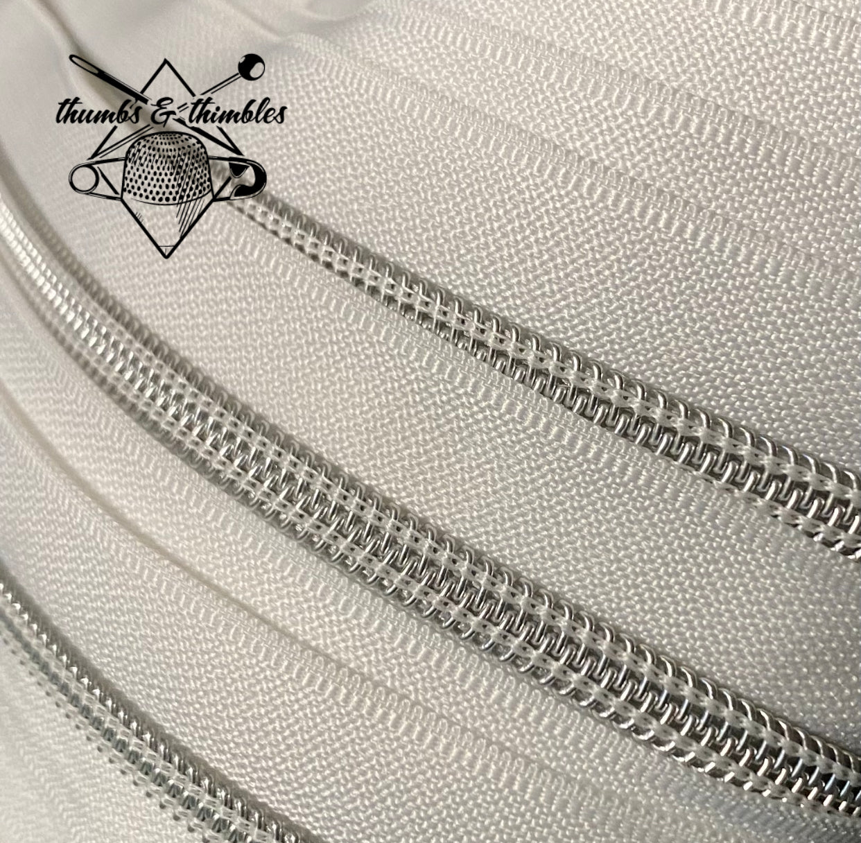 GITD White Zipper Tape - RTS