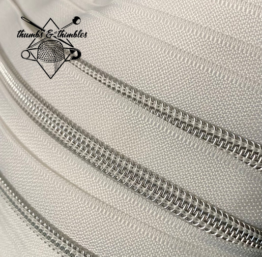 GITD White Zipper Tape - RTS
