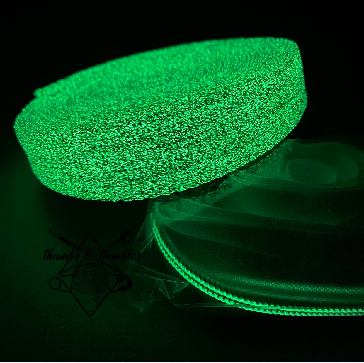GITD Speckled Black Webbing - 1" - RTS