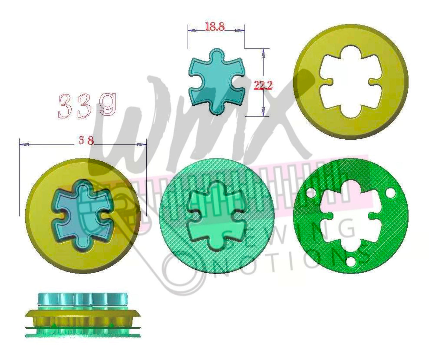 Puzzle Turn Lock - 3W - RTS