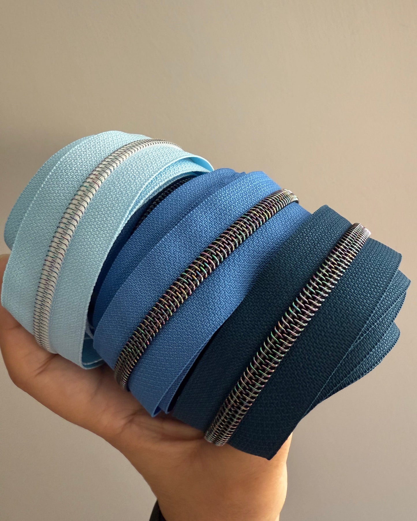 Blues | Iridescent Zipper Tapes | RTS