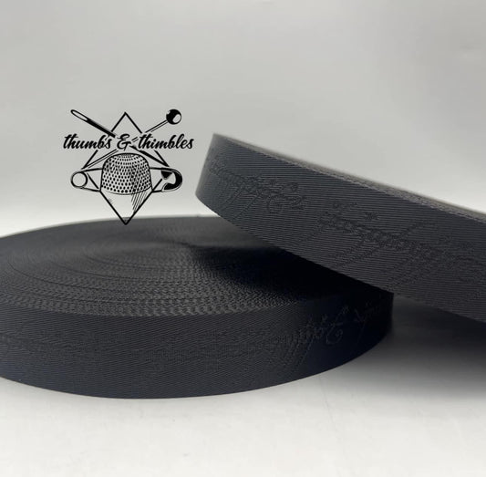 Debossed Script Webbing - 1.5" - RTS