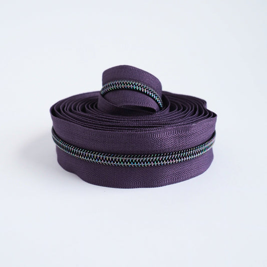 Amethysts Iridescent Zipper Tape  - RTS