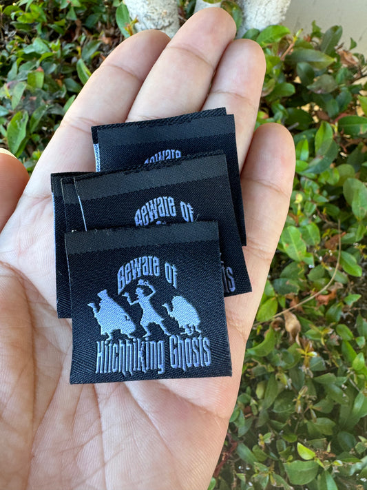 Beware of Ghosts GITD Woven Label| 5-pack | RTS