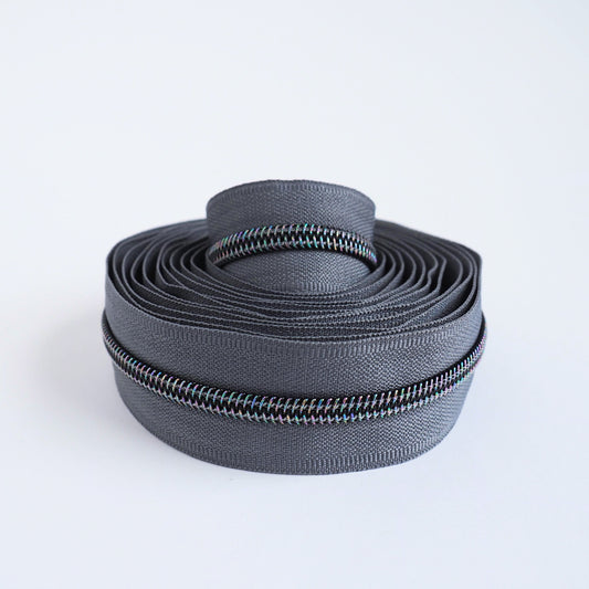 Valyrian Iridescent Zipper Tape  - RTS