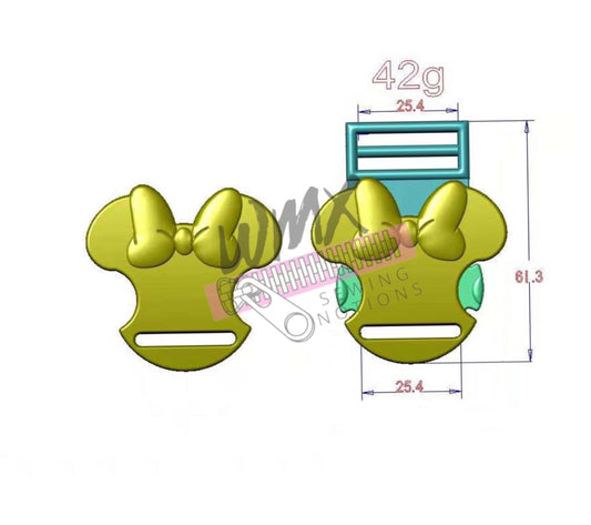 Bow BeaRAWR Buckle - 1" - RTS