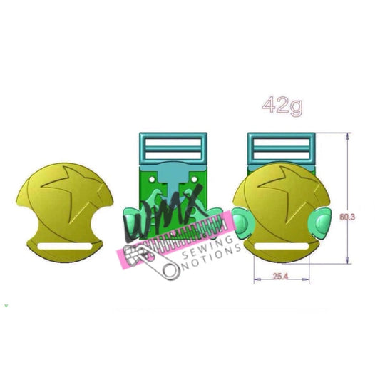 Star Ball Buckle - 1" - RTS