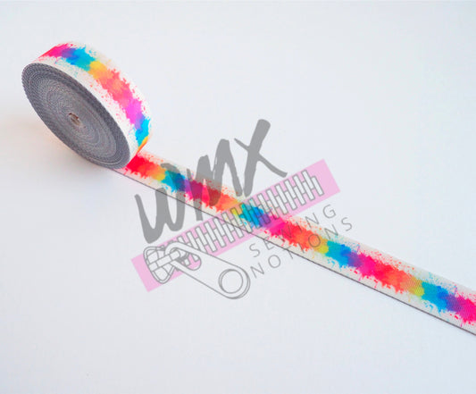 Pastel Splatter Webbing - 1" - RTS